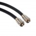 Amphenol CO-213UHFMX20-050 Black RG213 UHF PL-259 Coaxial Cable, 50 Ohm, Male to Male, 50'