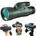 Gosky 12x55 High Definition Monocular Telescope and Quick Smartphone Holder - 2019 Newest Waterproof Monocular -BAK4 Prism for Wildlife Bird Watching Hunting Camping Travelling Wildlife Secenery