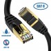Cat8 Ethernet Cable, Outdoor&Indoor, 6FT Heavy Duty High Speed 26AWG Cat8 LAN Network Cable 40Gbps, 2000Mhz with Gold Plated RJ45 Connector, Weatherproof S/FTP UV Resistant for Router/Gaming/Modem