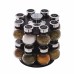 Kamenstein 5123721 Ellington 16-Jar Revolving Countertop Spice Rack Organizer with Free Spice Refills for 5 Years,Clear