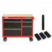 CRAFTSMAN Workbench with Drawer Liner Roll/Tray Set, 41-Inch, 6 Drawer, Red (CMST82777RB)