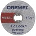 Dremel EZ456, 1 1/2-Inch (38.1 mm) Wheel Diameter, EZ - Lock Fiberglass Reinforced Cut-off Wheels, Rotary Tool Cutting Disc for metal cutting, 5 pieces, Medium