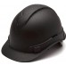 PYRAMEX Ridgeline Cap Style Hard Hat, Vented, 4-Point Ratchet Suspension, Black Graphite Pattern
