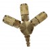 meite 3-Way 1/4'' Quick Coupling Manifold, Brass 1/4'' NPT Coulper