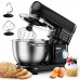 PHISINIC Stand Mixer, 5.8-QT 660W Household Stand Mixers, Tilt-Head Food & Dough Mixer, 6-Speed Kitchen Electric Mixer with Dough Hook, Wire Whip and Beater, for Baking, Cake, Cookie, Kneading (Black)