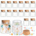 Patelai 24 Pack Small Glass Cork Bottles, Small Glass Jars Spell Jars Clear Potion Bottles Mini Glass Bottles with Cork Bottle Bright DIY Sand Water Message Decorative Jar Party Favors (1.7 oz)
