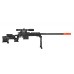 Spring Powered Rifle 210 FPS Sniper Rifle w/Mock Scope, Red Dot, BiPod