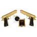 UKARMS Dual Gold Airsoft Pistols 007 - COLT 1911 Metal Airsoft Spring Action Pistol w/ .12g BBS