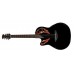 Ovation Celebrity Collection 6 String Acoustic-Electric Guitar, Left, Black (CE44L-5)
