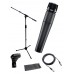 Shure SM57-LC Instrument/Vocal Cardioid Dynamic Microphone Bundle with Mic Boom Stand, XLR Cable, Mic Clip, and Bag